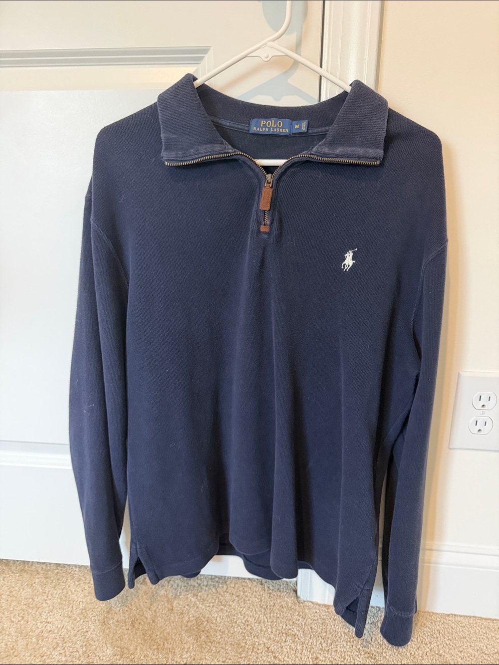 Polo by Ralph Lauren Navy Half-Zip Pullover with Pony Logo
